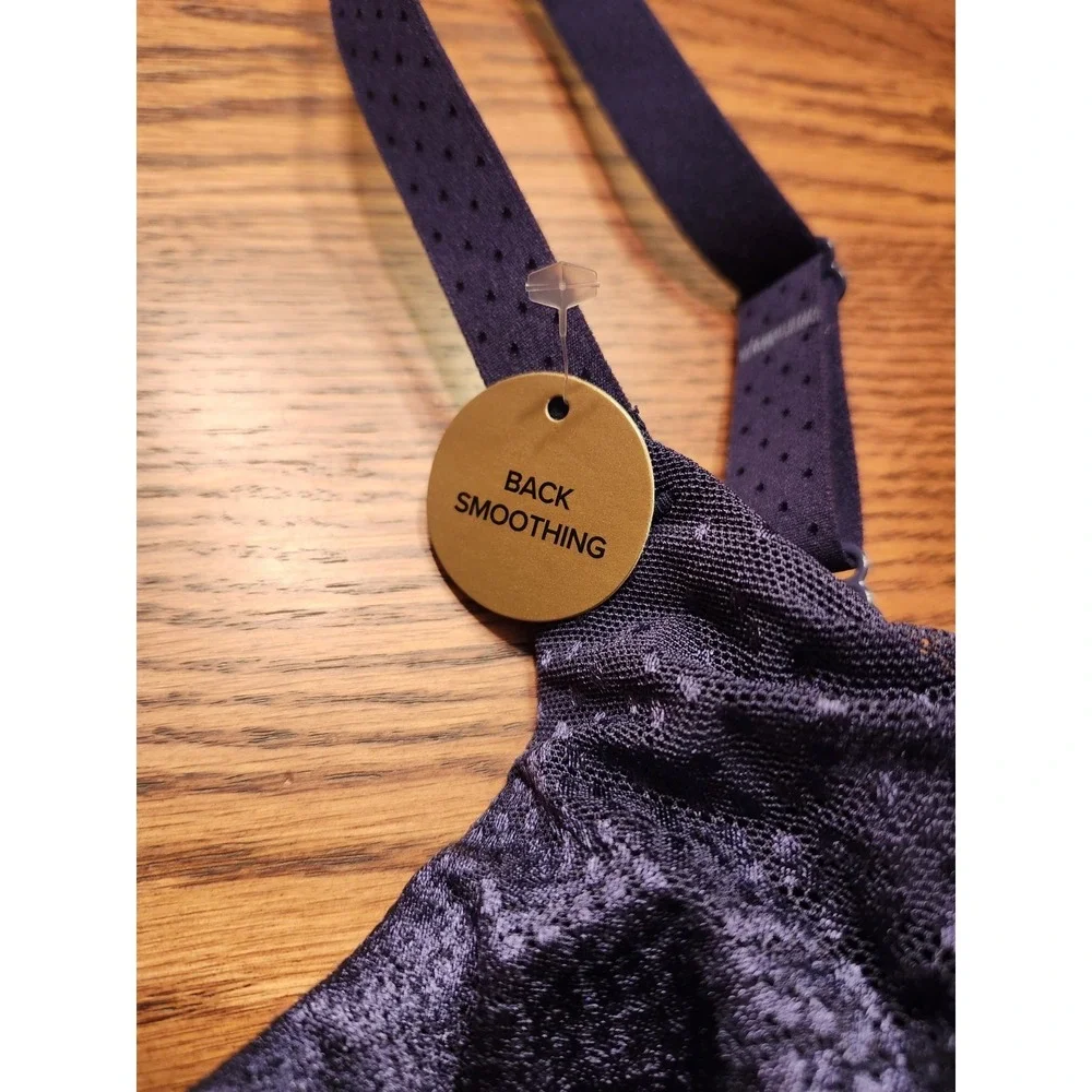 Wacoal Back Appeal‎ Smoothing Underwire Bra, Eclipse, Size 34D #855303 MRSP $72